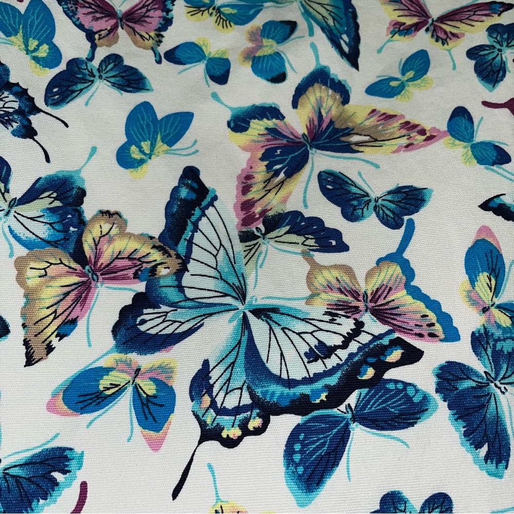 Talbots Butterfly Print Cotton Canvas Lined Skirt Size 6P, 6 Petite - Picture 2 of 11